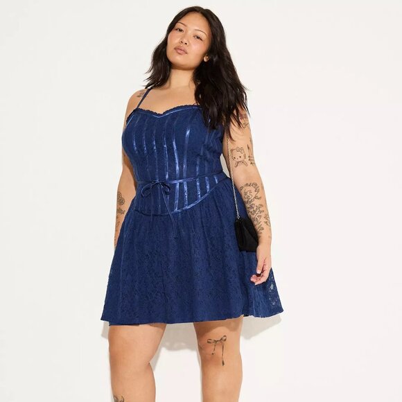 NWOT Torrid LoveSick Basque-Waist Mini Dress - Picture 1 of 8